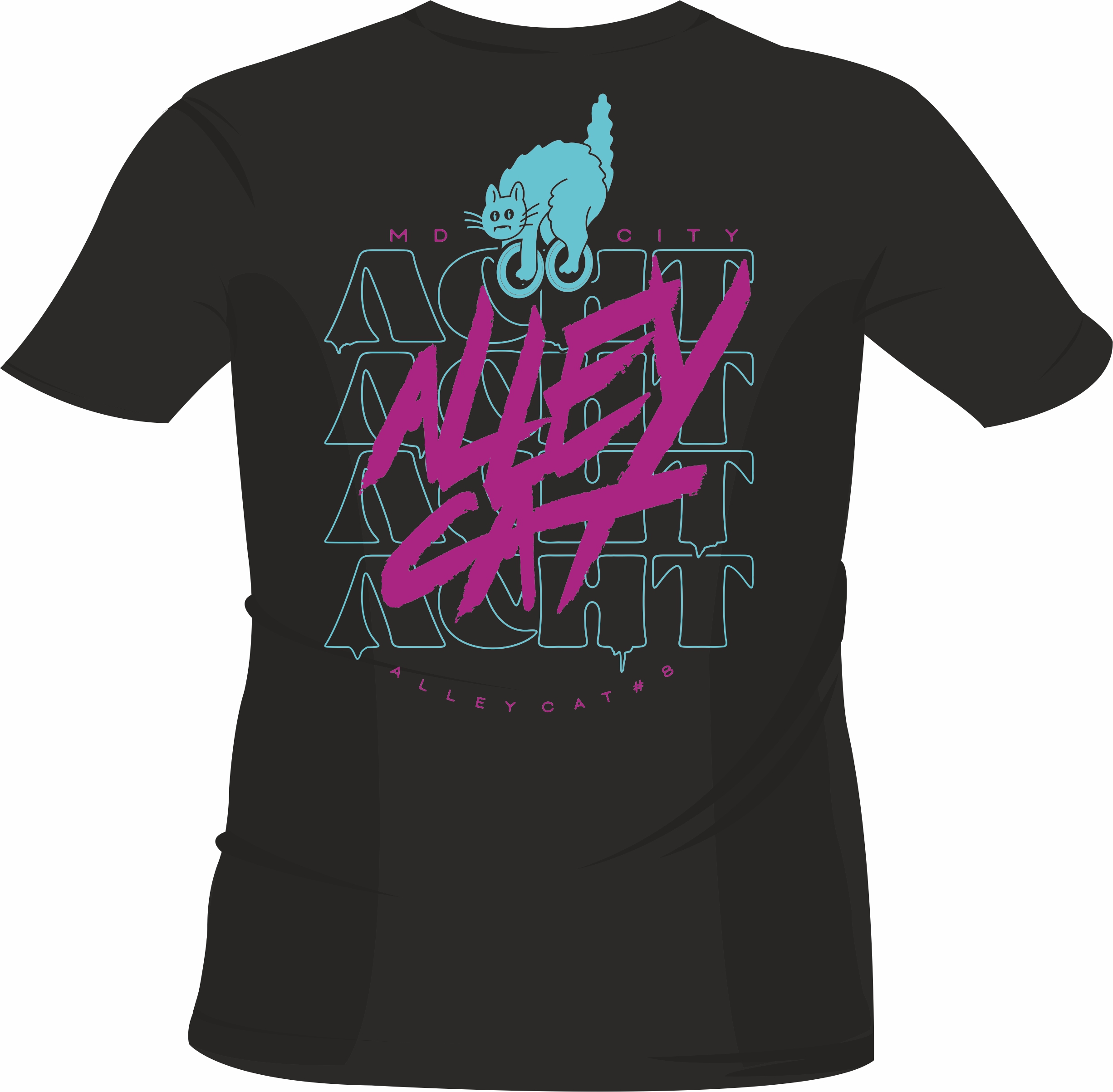 Schwarzes Alleycat Shirt 2025 Rückseite