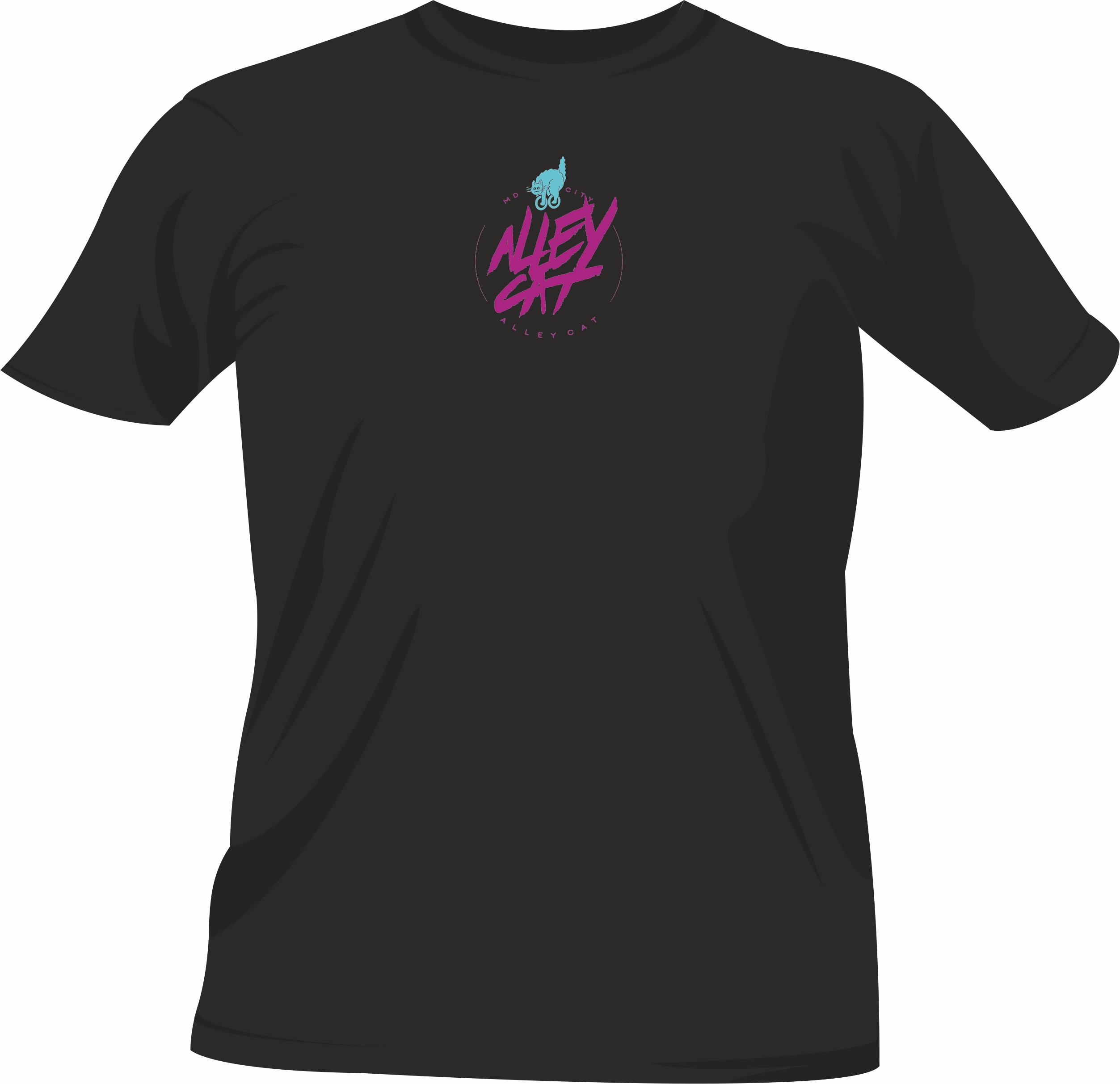 Schwarzes Alleycat Shirt 2025 Vorderseite